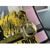 D-ior Lady D - Lite Bag With Vibrant Pink And Artistic Embellishments size:24×20×11cm #A53709 D-ior Lady D - Lite Bag With Vibrant Pink And Artistic Embellishments size:24×20×11cm #A53709