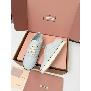Miu Miu Womens Retro Calfskin Leather Ballet Flats #A66076