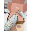 Miu Miu Womens Rhinestone Embroidered Canvas Sneakers #A66083 Miu Miu Womens Rhinestone Embroidered Canvas Sneakers #A66083
