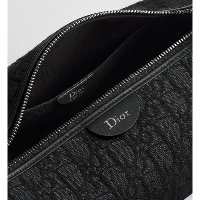 Dior Jett Oblique Jacquard Shoulder Bag CD Logo Adjustable Strap Mini Handbag #A65967 Dior Jett Oblique Jacquard Shoulder Bag CD Logo Adjustable Strap Mini Handbag #A65967