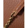 YSL 841702 LE Envelope Brown Lambskin Chain Shoulder Crossbody Clutch Handbag #A65993