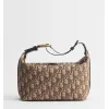 Dior Jett Vintage Oblique Jacquard Shoulder Bag Gold CD Buckle Mini Underarm Handbag #A65968