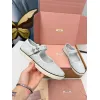 Miu Miu Womens Retro Calfskin Leather Ballet Flats #A66072