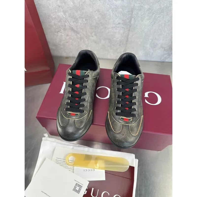 Gucci Mens Shift Series Retro Suede and Tech Fabric Sneakers #A66059