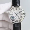 Cartier Blue Balloon Men Watch 1:1 good Black leather strap #A65822
