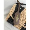 valentino 22116 Garavani Devain Black Beige Striped Raffia Shoulder Crossbody Handbag #A65998 valentino 22116 Garavani Devain Black Beige Striped Raffia Shoulder Crossbody Handbag #A65998
