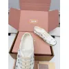 Miu Miu Womens Retro Calfskin Leather Ballet Flats #A66080