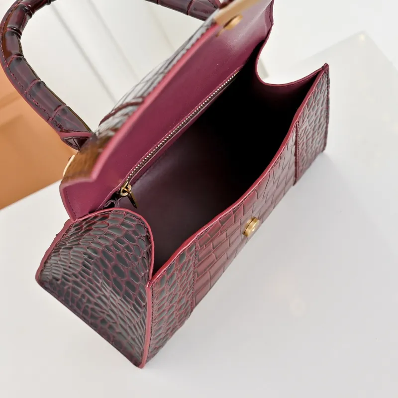 Balenciaga Hourglass Croc Embossed Handbag 23x10x24cm #A64981