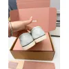 Miu Miu Womens Retro Calfskin Leather Ballet Flats #A66076 Miu Miu Womens Retro Calfskin Leather Ballet Flats #A66076
