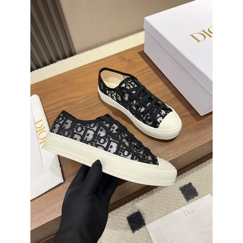 Dior Womens Oblique Embroidered Mesh Sneakers #A66049 Dior Womens Oblique Embroidered Mesh Sneakers #A66049