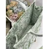 Dior Toile de Jouy Garden Embroidery Canvas Book Tote Bag #A65913