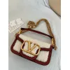valentino MINI LOC Shearling & Leather Crossbody Bag 20×11×5cm #A65017