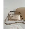 valentino Garavani Rockstud Metallic Leather Crossbody Bag 19×13×7cm #A65015