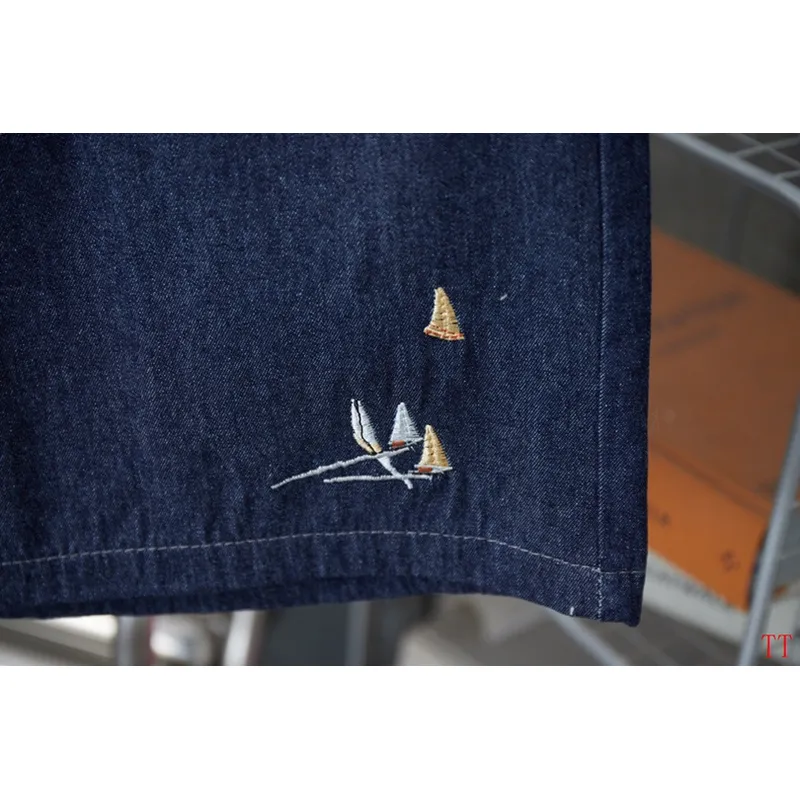Louis Vuitton Lettering embroidered denim shorts #A52982