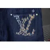Louis Vuitton Lettering embroidered denim shorts #A52982
