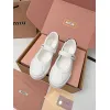 Miu Miu Womens Soft Leather Mary Jane Sneakers #A66066