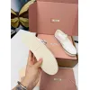 Miu Miu Womens Retro Calfskin Leather Ballet Flats #A66075
