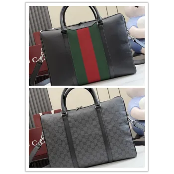 Gucci A0007X GG Supreme Web Stripe Boston Bag Top Handle Detachable Strap Handbag #A65970