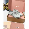 Miu Miu Womens Retro Calfskin Leather Ballet Flats #A66072