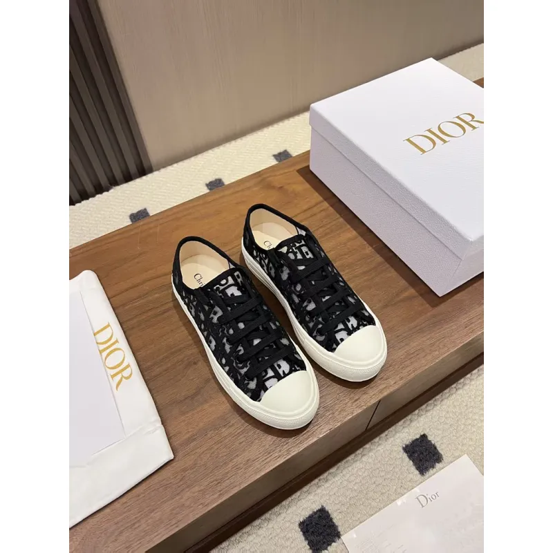 Dior Womens Oblique Embroidered Mesh Sneakers #A66049 Dior Womens Oblique Embroidered Mesh Sneakers #A66049