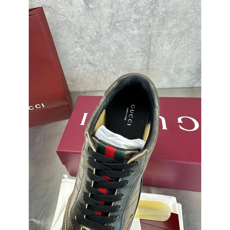 Gucci Mens Shift Series Retro Suede and Tech Fabric Sneakers #A66059