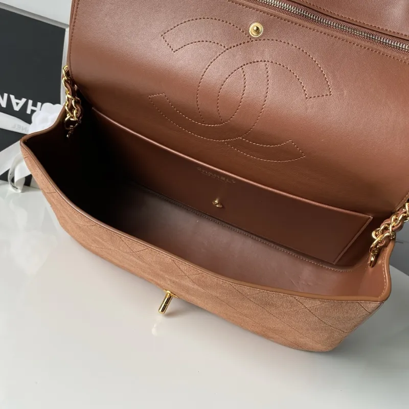 Chanel AS6281 Maxi Classic Flap Bag Vintage Gold Hardware Suede Leather Shoulder Handbag #A65955 Chanel AS6281 Maxi Classic Flap Bag Vintage Gold Hardware Suede Leather Shoulder Handbag #A65955