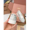 Miu Miu Womens Soft Leather Mary Jane Sneakers #A66070