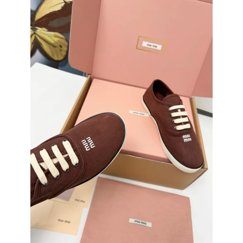 Miu Miu Womens Retro Calfskin Leather Ballet Flats #A66078 Miu Miu Womens Retro Calfskin Leather Ballet Flats #A66078