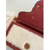 valentino MINI LOC Shearling & Leather Crossbody Bag 20×11×5cm #A65017