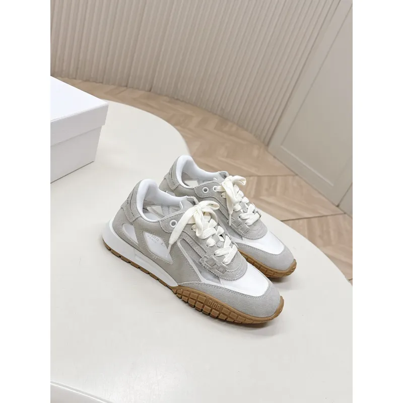 Dior Womens Early Spring Premium Suede and Leather Sneakers #A66046