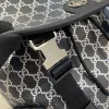 Gucci 839110 Grey GG Supreme Canvas Drawstring Flap Backpack #A66009