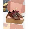 Miu Miu Womens Retro Calfskin Leather Ballet Flats #A66071 Miu Miu Womens Retro Calfskin Leather Ballet Flats #A66071