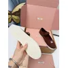 Miu Miu Womens Retro Calfskin Leather Ballet Flats #A66074