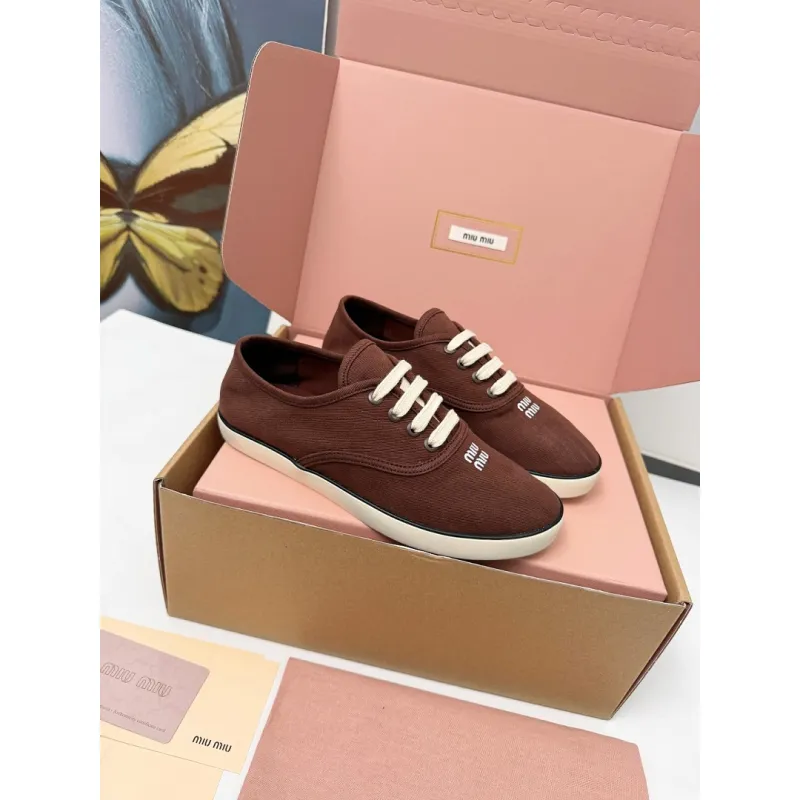 Miu Miu Womens Retro Calfskin Leather Ballet Flats #A66078 Miu Miu Womens Retro Calfskin Leather Ballet Flats #A66078