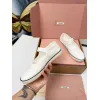 Miu Miu Womens Retro Calfskin Leather Ballet Flats #A66075