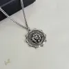 Saint Laurent Vintage Coin Pendant Necklace Anchor & Portrait Medallion Gold Silver Designer Jewelry #A65950 Saint Laurent Vintage Coin Pendant Necklace Anchor & Portrait Medallion Gold Silver Designer Jewelry #A65950