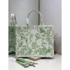 Dior Toile de Jouy Garden Embroidery Canvas Book Tote Bag #A65913