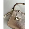 valentino Garavani Rockstud Metallic Leather Crossbody Bag 19×13×7cm #A65015