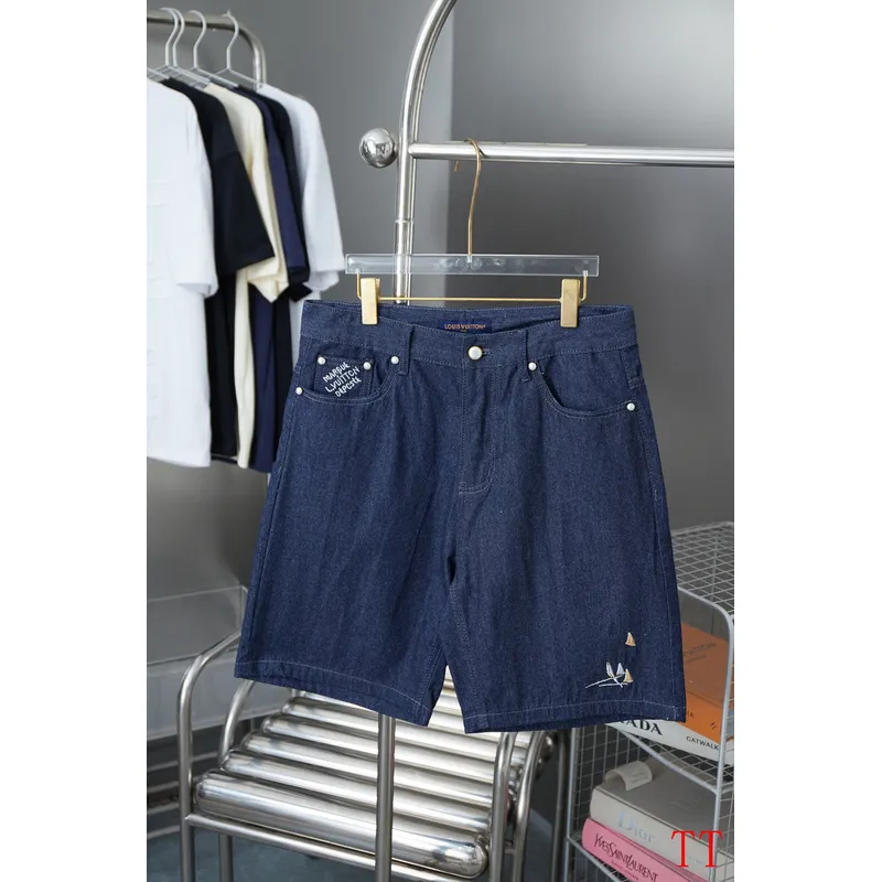 Louis Vuitton Lettering embroidered denim shorts #A52982
