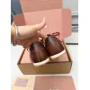 Miu Miu Womens Retro Calfskin Leather Ballet Flats #A66071 Miu Miu Womens Retro Calfskin Leather Ballet Flats #A66071