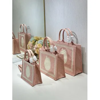 Dior Toile de Jouy Garden Embroidery Canvas Book Tote Bag #A65911