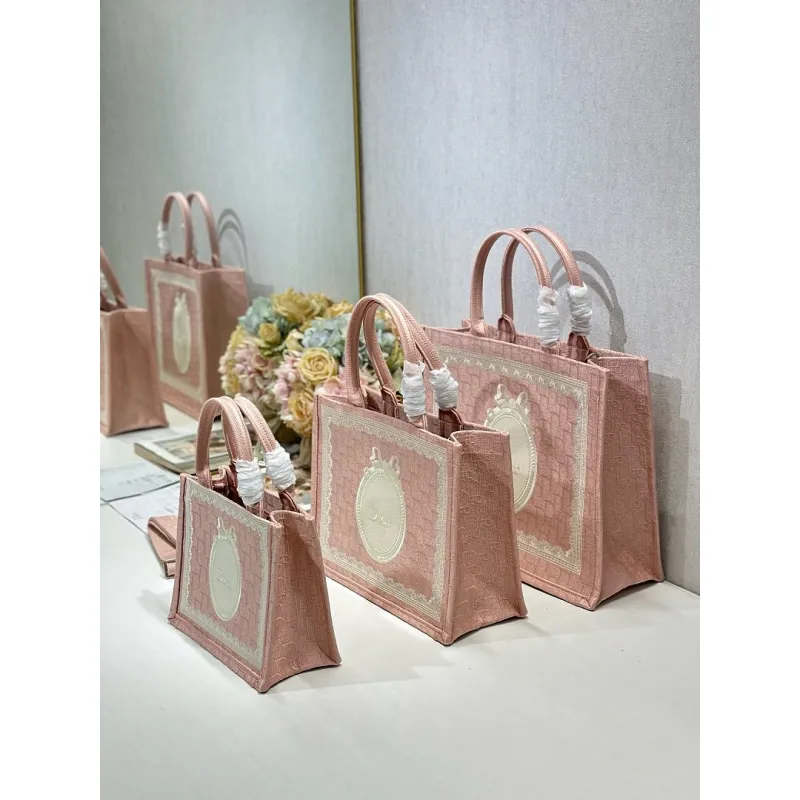 Dior Toile de Jouy Garden Embroidery Canvas Book Tote Bag #A65911 Dior Toile de Jouy Garden Embroidery Canvas Book Tote Bag #A65911