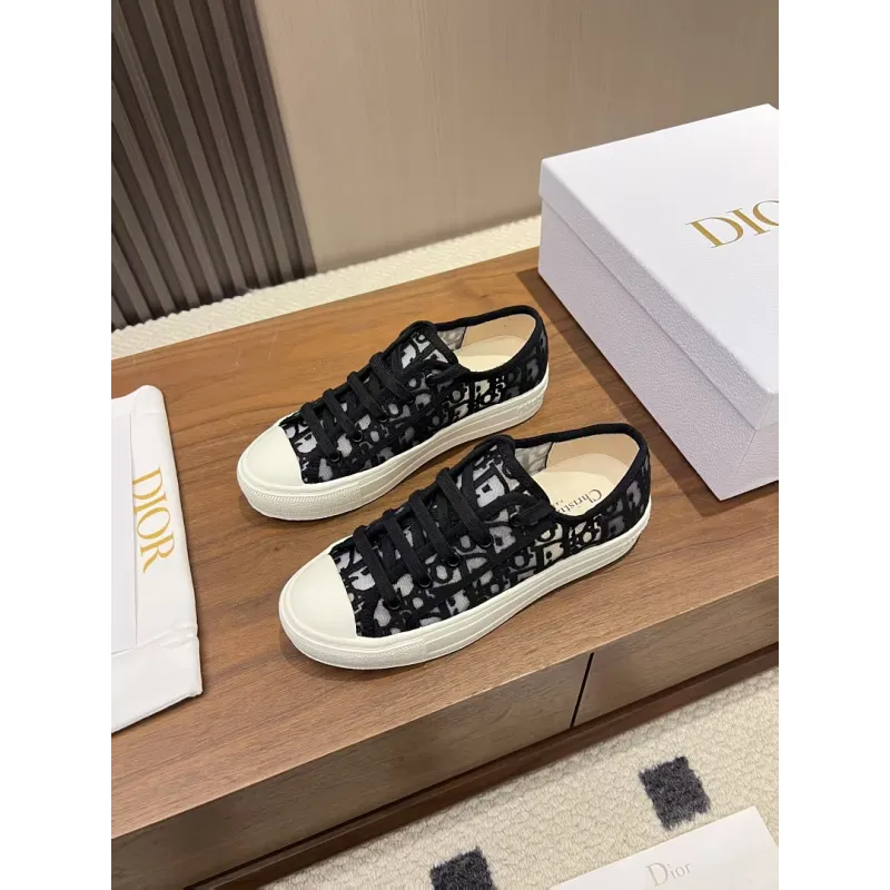 Dior Womens Oblique Embroidered Mesh Sneakers #A66049 Dior Womens Oblique Embroidered Mesh Sneakers #A66049