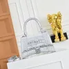 Balenciaga Hourglass Croc Embossed Handbag 23x10x24cm #A64981