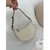 valentino Rockstud Grainy Leather Mini Hobo Shoulder Bag 20×12×4cm #A65018