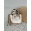 valentino Garavani Rockstud Metallic Leather Tote Bag 23×15.5×6cm #A65016