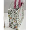 Dior Toile de Jouy Garden Embroidery Canvas Book Tote Bag #A65912