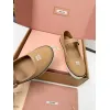 Miu Miu Womens Retro Calfskin Leather Ballet Flats #A66073
