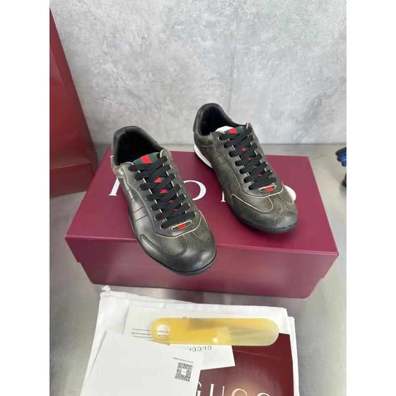 Gucci Mens Shift Series Retro Suede and Tech Fabric Sneakers #A66059