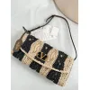 valentino 22116 Garavani Devain Black Beige Striped Raffia Shoulder Crossbody Handbag #A65998 valentino 22116 Garavani Devain Black Beige Striped Raffia Shoulder Crossbody Handbag #A65998